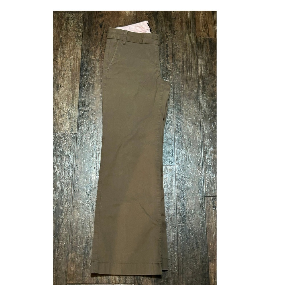 J.Crew City Fit Stretch Chino Pants Olive Brown Size 2S